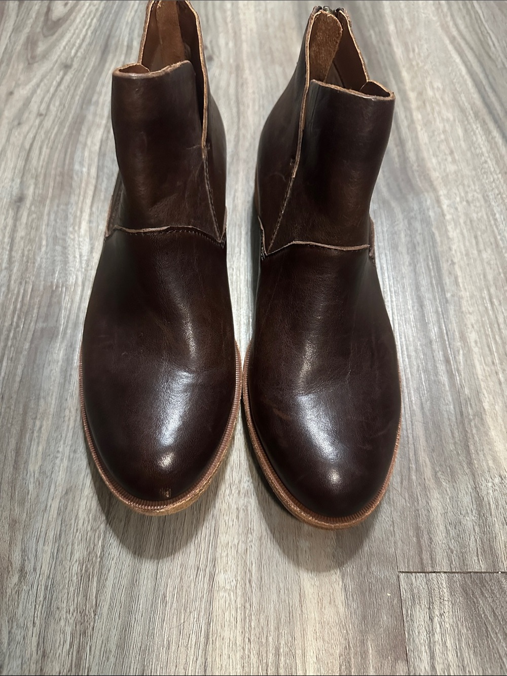 Kork-Ease Women's Dark Brown Leather Ankle Booties - Picture 14 of 14